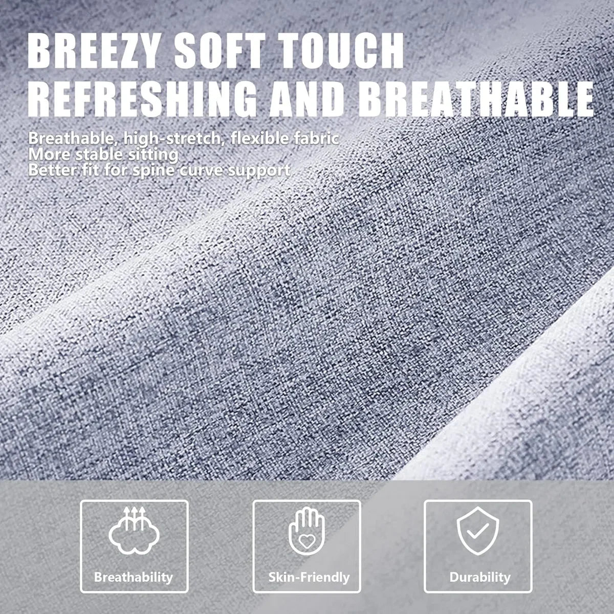 Gaming Chair Fabric with Pocket Spring Cushion, Massage Game Chair Cloth with Headrest, Ergonomic Computer Chair with Footrest 290LBS, Black and Grey