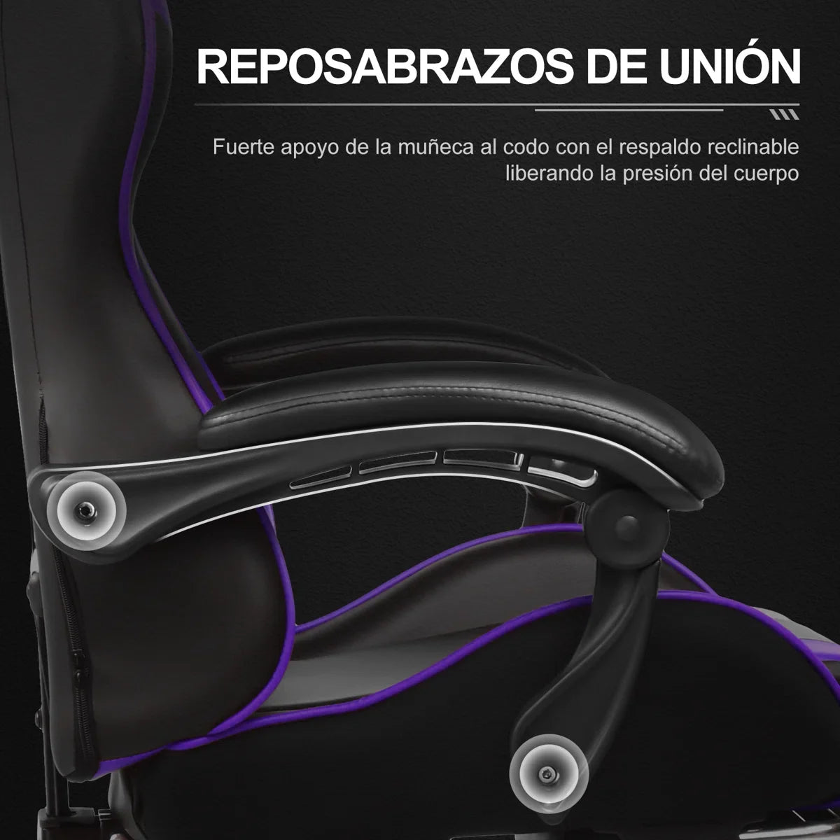 Adjustable Reclining Ergonomic Faux Leather Swiveling PC & Racing Game Chair with Footrest