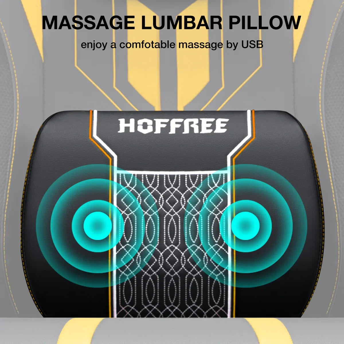 Reclining Ergonomic Gaming Chair with Massage and Bluetooth Speakers